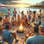 DALL·E 2023-11-12 14.07.22 - A photorealistic image of a beach beer party. The scene shows a group of people, diverse in gender and ethnicity, enjoying a lively party with beer on.png